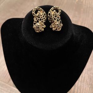 Golden Panther Earrings